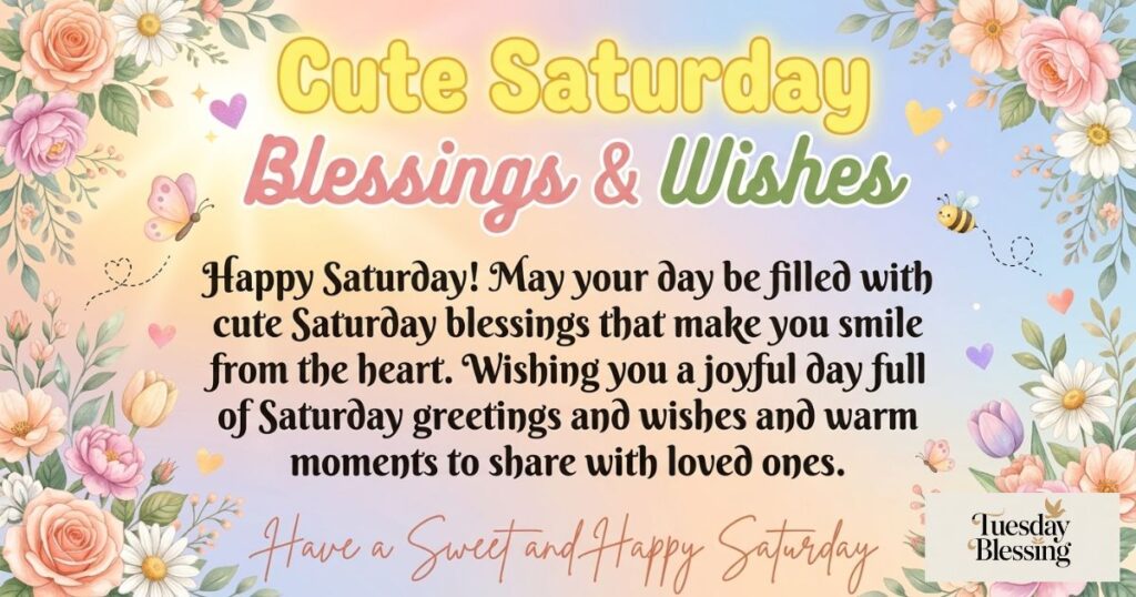 Cute Saturday Blessings and Wishes to Share