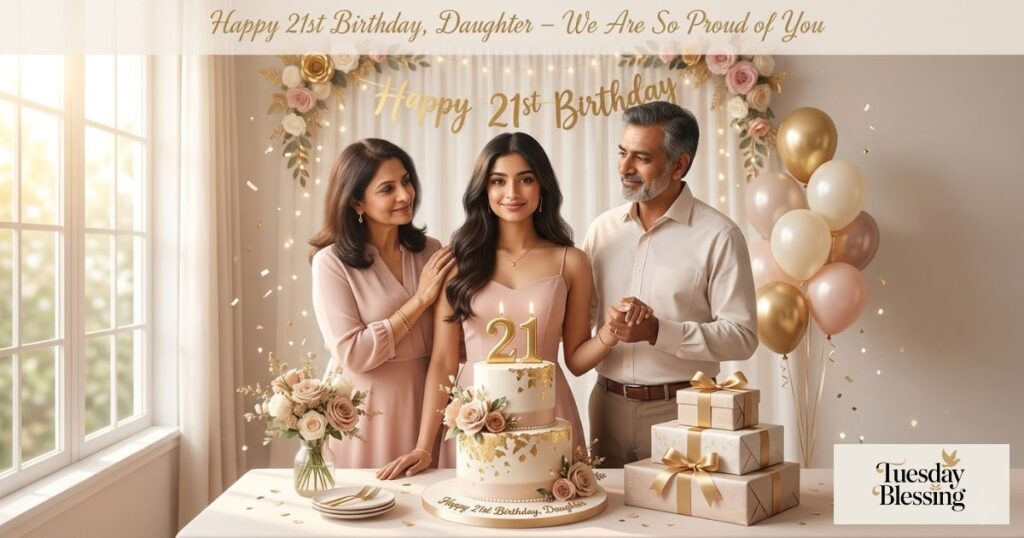 Proud Parents’ Messages for Daughter on Her 21st Birthday