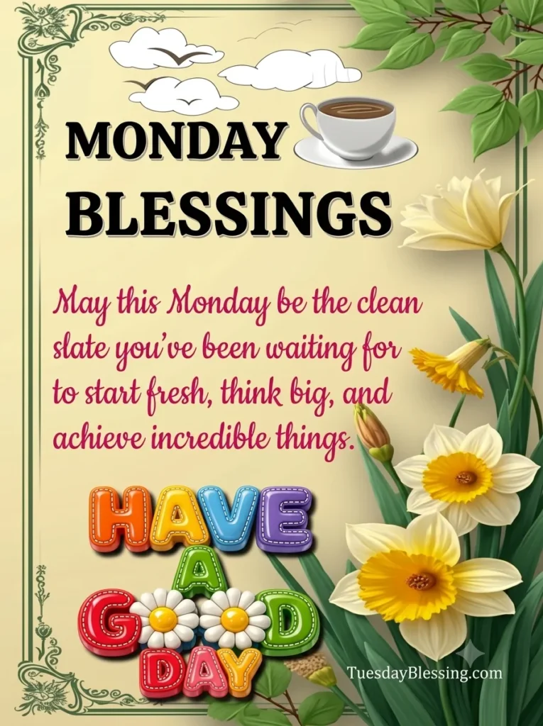 Inspirational Monday Blessings and Prayers