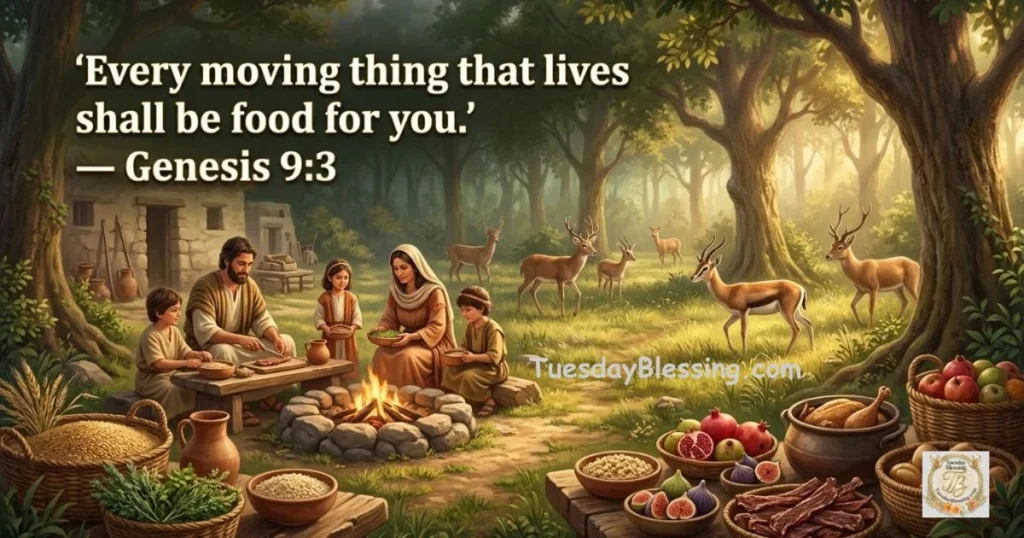 God’s Grant of Meat and Wild Game for Food (Verses 1–15)