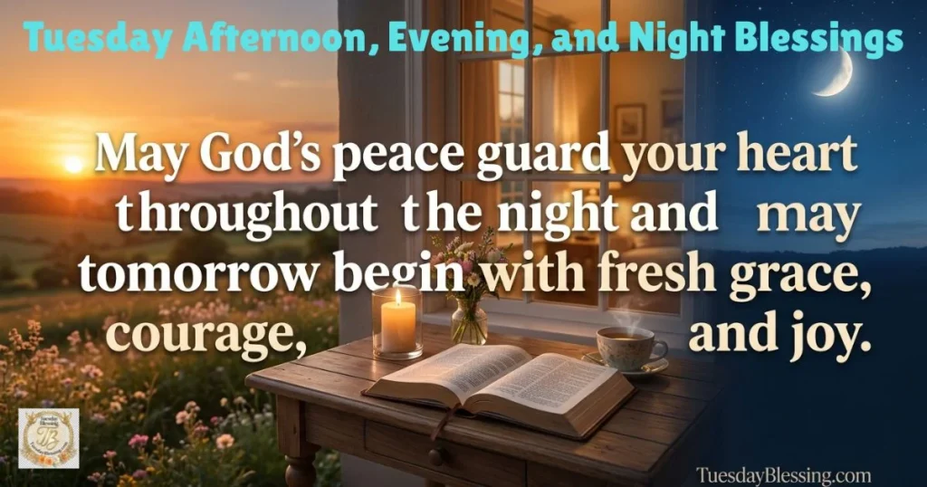 Tuesday Afternoon, Evening, and Night Blessings
