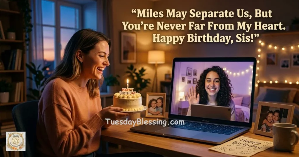 Birthday Wishes for a Sister Who Lives Far Away