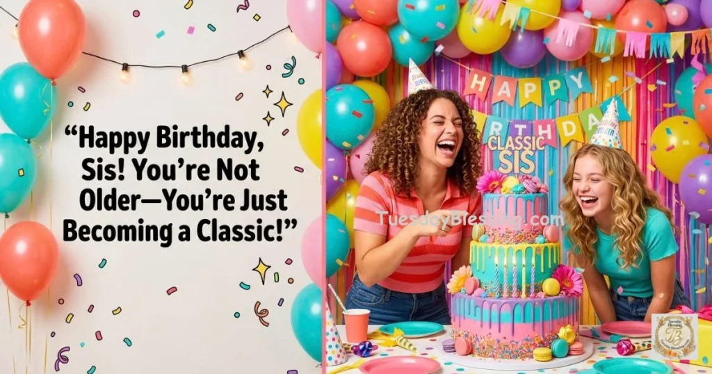 Funny Birthday Wishes for Sister